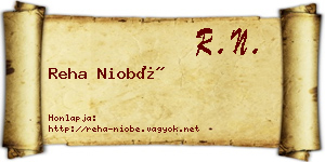 Reha Niobé névjegykártya